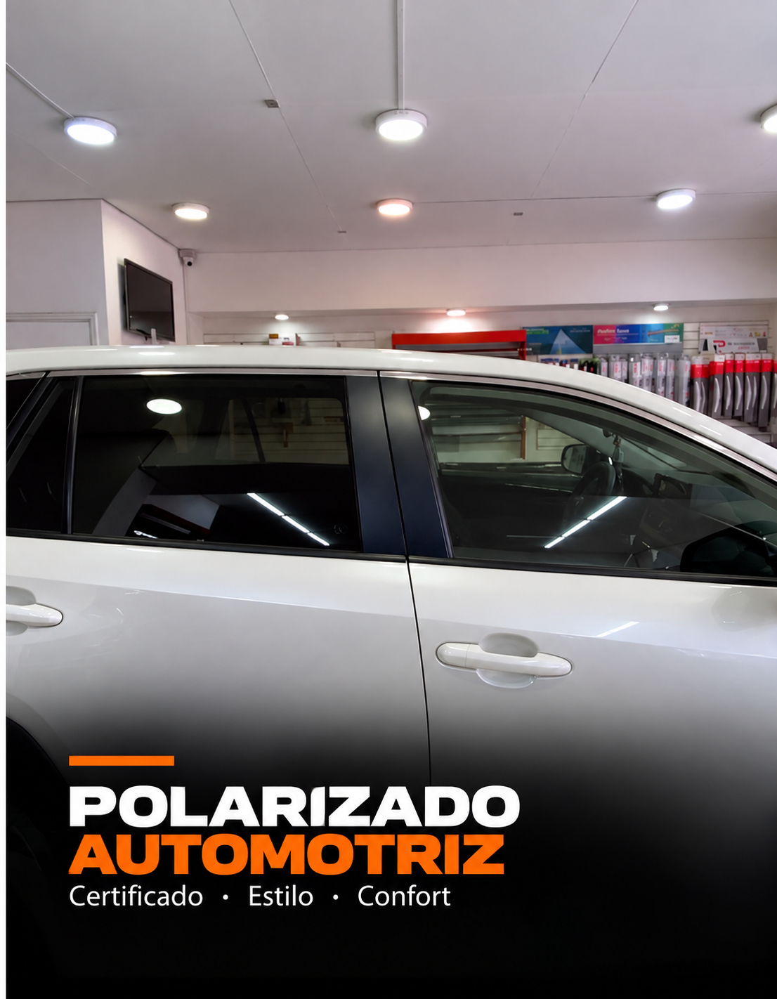 Polarizado automotriz certificado, estilo y confort